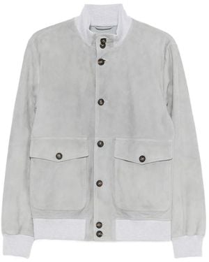 Eleventy Suede Jacket - Grey