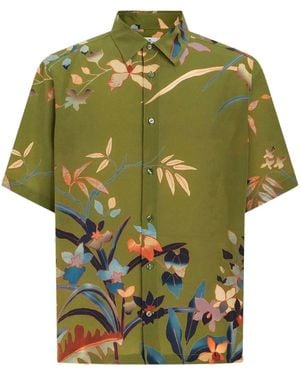 Etro Floral Print Mini Shirt For - Green