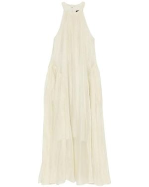 ELEH Crinkled Maxi Dress - White
