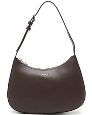 Furla Bolso De Hombro De Piel Con Letras Del Logo - Marrón
