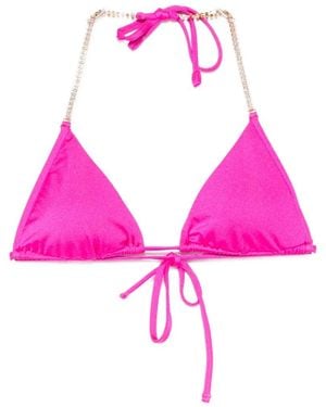 Chiara Ferragni Crystal-Embellished Bikini Top - Pink