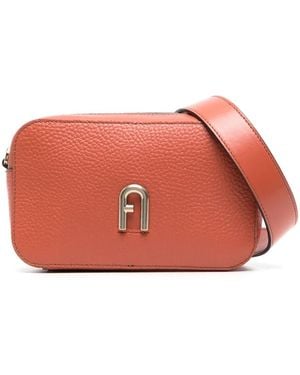 Furla Mini Sac À Bandoulière Primula En Cuir - Orange