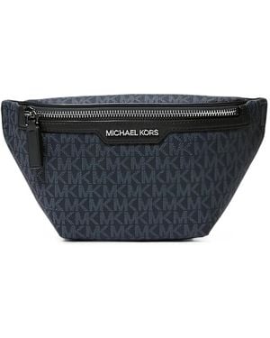 Michael Kors Mini Cooper Monogram-Print Belt Bag - Blue