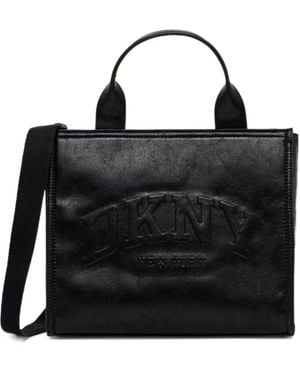 DKNY Logo-Embossed Tote Bag - Black