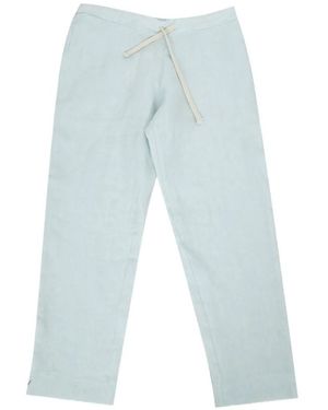 Marané Drawstring-Fastening Linen Trousers - Blue