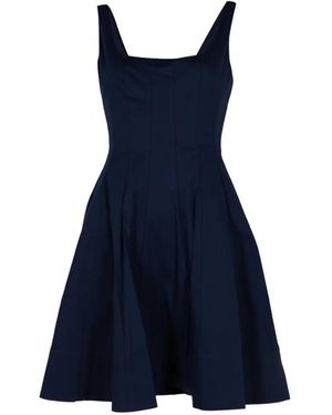 STAUD Vestido Corto Wells - Azul