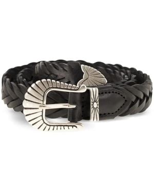 Alberto Luti Braided Leather Belt - Black