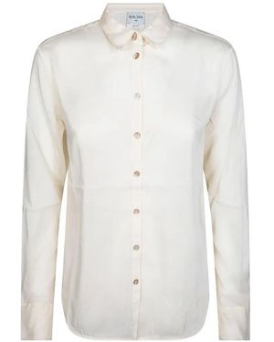 forte_forte Button-Down Long-Sleeve Cotton Shirt - White
