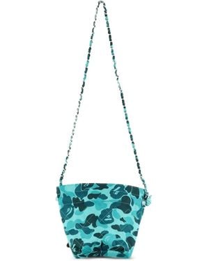 SAINT Mxxxxxx X Bape Camouflage-Print Bucket Bag - Blue