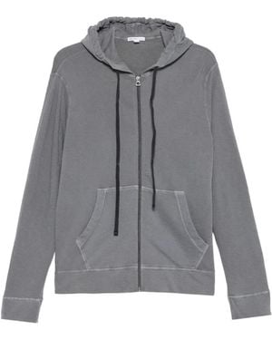 James Perse Zip-Up Drawstring Hoodie - Grey