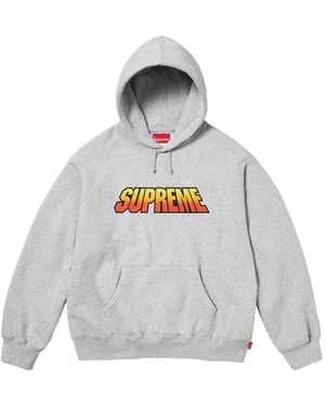 Supreme Gradient Logo-Print Hoodie - White