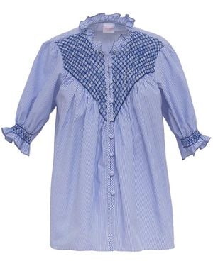 Loretta Caponi Blusa Milvia A Rayas - Azul