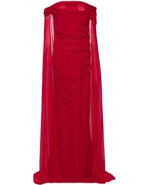 Talbot Runhof Vestido De Noche Bortolo4 - Rojo
