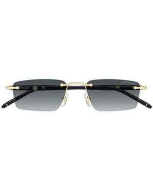 Montblanc Rimless Rectangle-Frame Sunglasses - Metallic