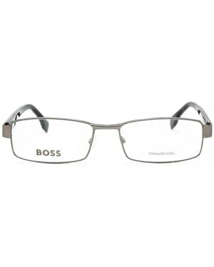 BOSS Rectangle-Frame Glasses - White
