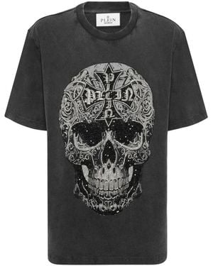 Philipp Plein Baroque Skull T-Shirt - Black
