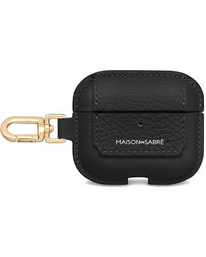 Maison De Sabre Leather Airpods Pro 3 Keyring Case - Black