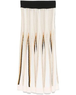 forte_forte Knitted Midi Skirt - Natural