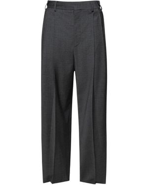 Alexander Wang Pleated Check-Pattern Trousers - Grey