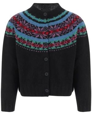Howlin' Magic Waves Fair Isle Cardigan - Blue