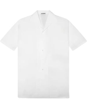 Jil Sander Short-Sleeve Poplin Shirt - White