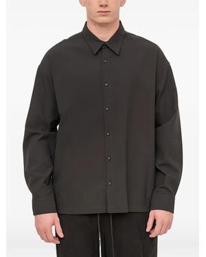 The Viridi-anne Button-Up Shirt - Gray