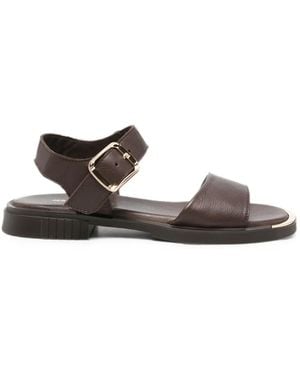 SERGIO MORETTI FIRENZE Buckle-Fastening Leather Sandals - White