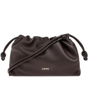 Loewe Medium Flamenco Leren Clutch - Bruin