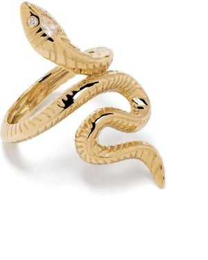 Jacquie Aiche 18Kt Gelbgoldring Mit Diamanten - Mettallic