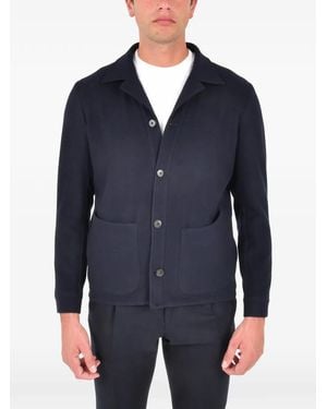 Franzese Collection Button Patch-Pockets Jacket - Blue