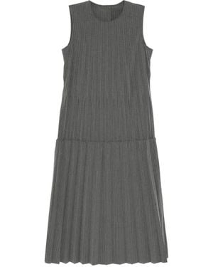JNBY Pleated Striped Dress - Gray