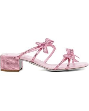Rene Caovilla Ribbon Sandals - Pink