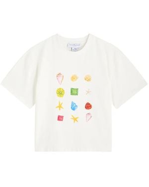 Never Fully Dressed Shell-print T-shirt - White