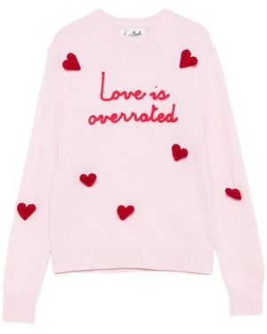 MC2 Saint Barth Heart-Embroidered Jumper - Pink