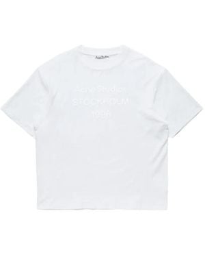 Acne Studios Logo-Print T-Shirt - White