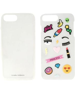 Chiara Ferragni Stickers Iphone 7 Plus Case - White