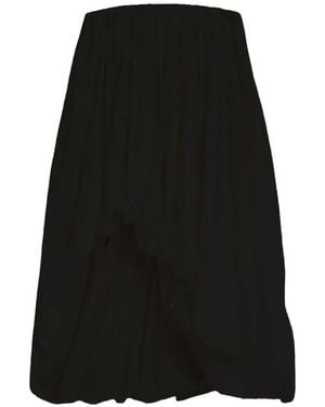 Jil Sander Strapless Bubble-Hem Asynnetric Dress - Black