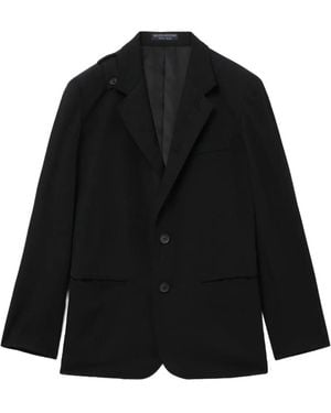 Yohji Yamamoto ショルダーディテール ウールジャケット - ブラック