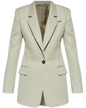 The Attico Single-Breasted Blazer - White