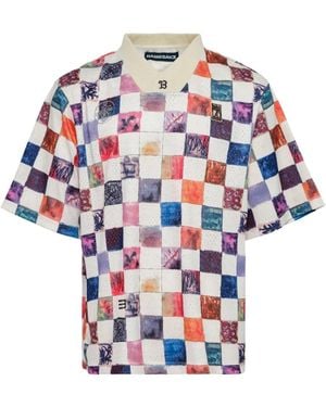 NAMESAKE Geruit T-Shirt Met Patchwork - Wit