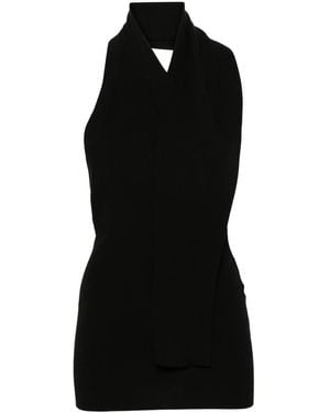 Fendi Halterneck Knitted Top - Black