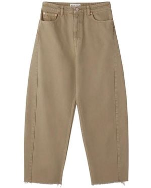 RECTO. Washed Curved-Leg Jeans - White