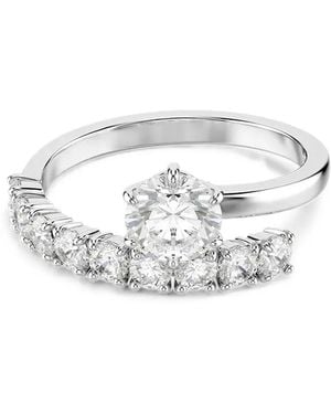 Swarovski Crystal-Embellished Wrap Ring - White