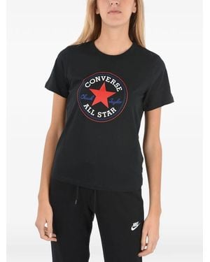 Converse Logo-Print T-Shirt - Black