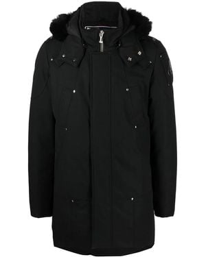 Moose Knuckles Parka Mit Shearling-Kragen - Schwarz