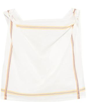 Maje Striped Backless Top - White