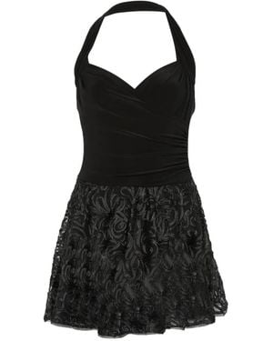 Norma Kamali Cayla Halterneck Mini Dress - Black