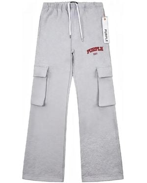 Purple Brand Pantalon Cargo Crackle - White