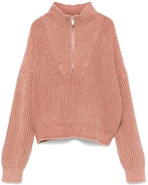 Closed Pullover Aus Bio-Baumwolle - Pink