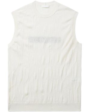 Helmut Lang Fein Gestricktes Oberteil - Weiß